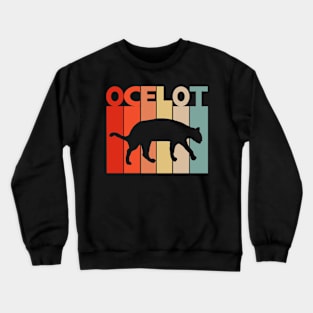 cute ocelot ladies lover design gift Crewneck Sweatshirt